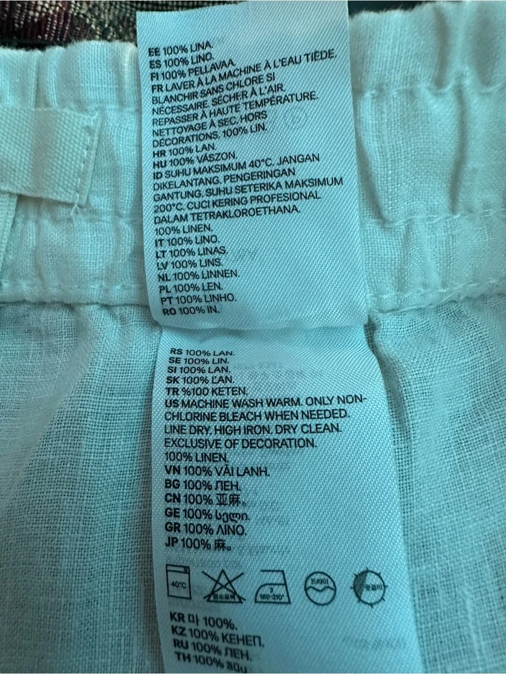 H&M Cream Drawstring Relaxed Jogger Pants for Men
